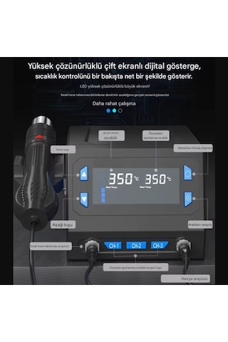 Sunline 866d+ Brushless Sıcak Hava Üflemeli Havya İstasyonu