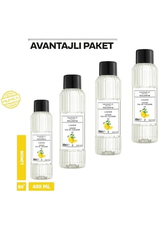 Hunca 80 Derece Limon Kolonyası 4 x 400 ML