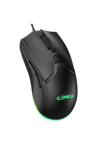 Cerberus Pixart Paw3519 Sensörlü 4200 Dpi Wide Rgb Özel Abs Doku Kablolu Gaming Mouse - Siyah