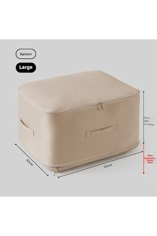 Reedark Büyük Boy Aynalı İpek Malzeme Yorgan, Yorgan Ve Down Ceketler İçin Kompakt Depolama Çantası Açık Kahverengi Diğer