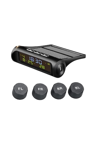 Ayt Powermaster Pm-26964 Solar Dc 5v Araç Lastik Basınç Ölçme İzleme Sistemi Oto Lastik Basınç Göstergesi