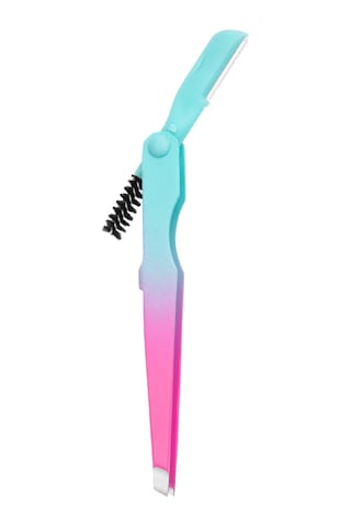 Homyl Kaş Cımbızı Paslanmaz Alet 4mm Düz Uçlu Cımbız Çok Yeşil Pembe