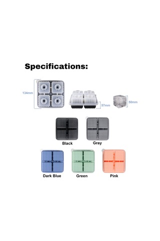 Vkemall Gıda Kalitesi Silikon Buzluk, 4 Adet Yavaş Erimeyen Kare Buz Küpü, Whiskey Ve Kokteyller İçin Ev Kullanıma Uygun, Tekrarlı Kullanım, Gri Renk Çok Renkli