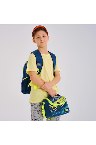 Coral High Kids Nefti Fosforlu Sarı Araba Desenli 3 Lü Okul Çanta Seti
