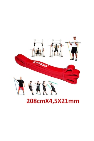 1 Adet Direnç Lastiği 208cm X 2,5x21mm 5,5-7kg Latex Pilates Yoga Spor Egzersiz Fizik Direnç Lastiği Güç Bandı Kırmızı