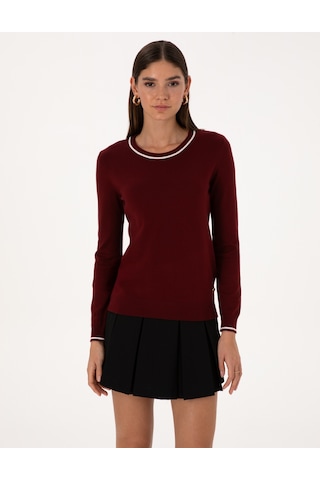 Pierre Cardin Kadın Vişne Kazak /triko 50315910-vr223 Vişne
