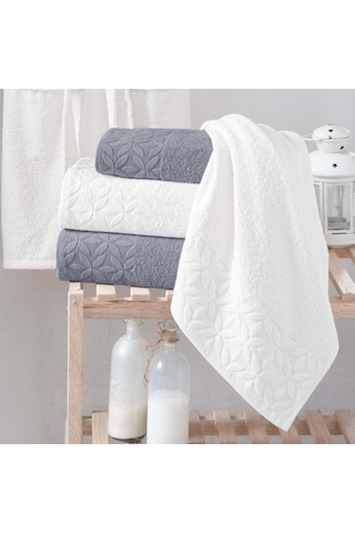 Schafer Home Pera Banyo Seti 6 Parça-gri/ekru Gri - Beyaz