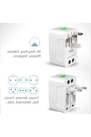 Universal Çoklu Priz Dönüştürücü, 150+ Ülke Uyumlu