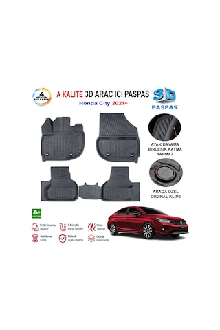 Honda City 3d Paspas Havuzlu Pro 2021 Sonrası