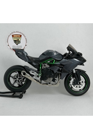 Kawasaki Ninja H2r 1:12 Diecast Motosiklet Modeli - Sesli Işıklı - Siyah Yeşil