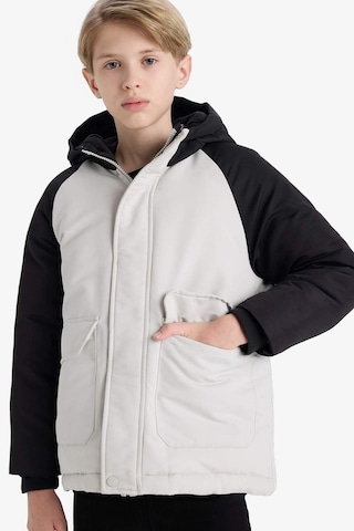 Defacto Erkek Çocuk Su İtici Kapüşonlu Polar Astarlı Parka E9386a825wngr503 Gri-gr503