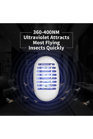 Wezone Sessiz Çalışan Uv Sivrisinek Öldürücü - Elektrikli Güvenlikli Ev Tipi Sinek Yakalama Cihazı 110-240v