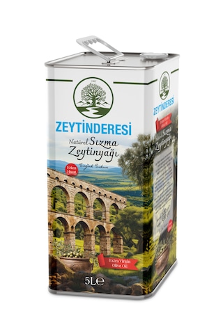 Zeytinderesi Natürel Sızma Soğuk Sıkım Zeytinyağı 5 L