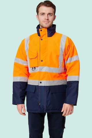 Kışlık İş Güvenliği Parkası Neon En Iso 13688 20471 343 Linum F.turuncu-lacivert