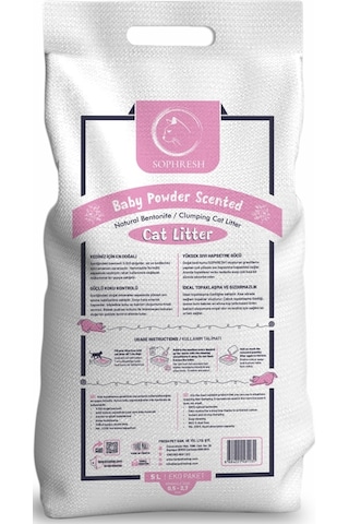 Sophresh Bs250 Bebek Pudrası Kedi Kumu Cat Litter 5 L