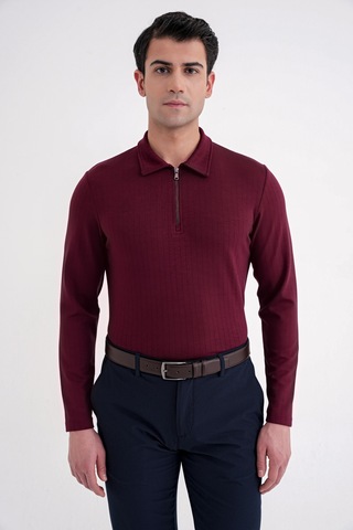 Efor Ts 919 T-shırt Comfort Bordo Bordo