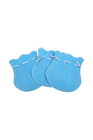 Kadife Kese Açık Mavi 100 Adet 11x14 Boy Takı, Altın Kesesi İpli & Büzgülü