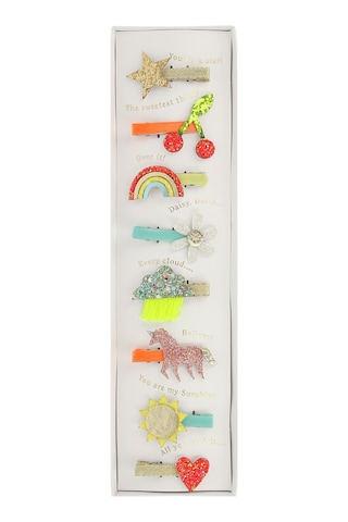 Meri Meri - Icon Hair Clips - İkon Tokalar - 8'li Çok Renkli