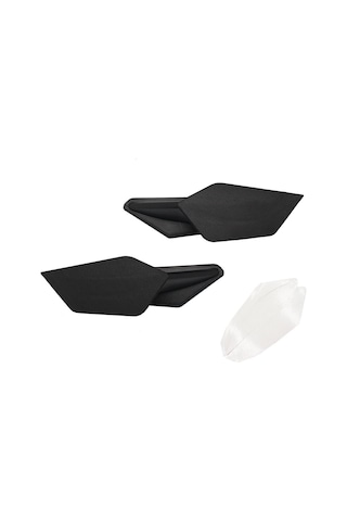 Geeroyoo Honda, Suzuki, Yamaha, Kawasaki, Bmw İçin Abs Malzeme Dinamik Kanatlar - Siyah Çift Paket