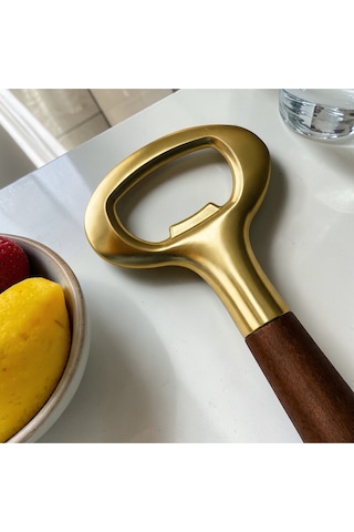 Prateg Akasya Saplı Gold Şişe Açacağı Kahverengi