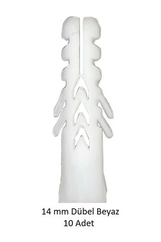Dübel, 14 Mm Beyaz Dübel, 10 Adet