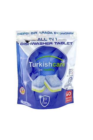 Turkishcare Premium Bulaşık Makinesi Deterjanı 40 Tablet