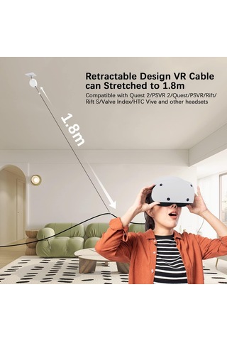 Amvr Vr Kablo Yönetim Sistemi, 6 Paket Tavan Makarası Sistemi - Beyaz