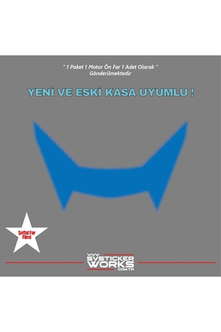 Cfmoto Nk250 Far Sticker 2018-2025 Uyumlu Hazır Far Sticker Kit Mavi