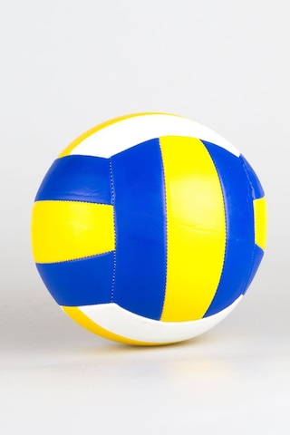 Abbetc Dikişli Voleybol Topu Sarı Lacivert Yumuşak Deri Salon Antrenman Topu Sarı - Lacivert