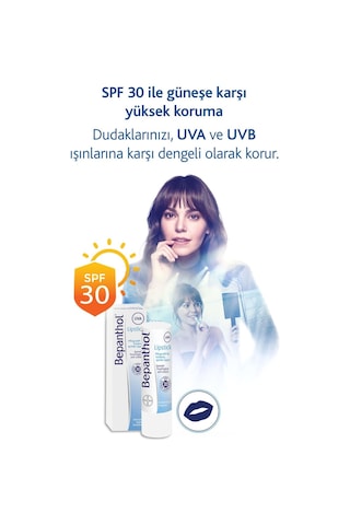 Bepanthol Güneş Koruyucu Dudak Bakım Kremi SPF30 4.5 G + Bepanthol Derma Onarıcı Bakım Merhemi 3 x 3.5 G