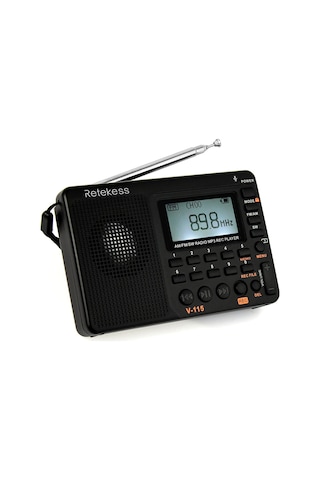 Springsun Retekess V-115 Radyo Tam Bant Radyo Kaydedici Fm Am Mp3 Oynatma Sınır Ötesi Tedarik