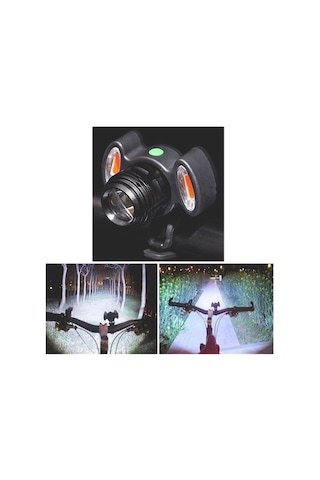 Xindoker Bisiklet Ön Lamba, Xml T6 Led, 4 Mod, Zoom Özelliği, Ipx6 Su Geçirmez, Şarj Edilebilir, Aluminyum Kasa, Siyah Siyah