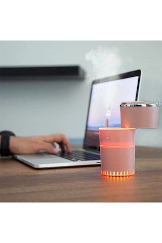 Lattice Ortam Nemlendirme Ve Dezenfektan Buhar Makinesi Pembe Usb Çok Renkli