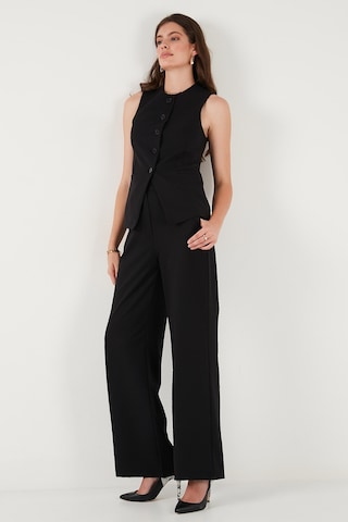 Lela Regular Fit Bisiklet Yaka Kolsuz Düğmeli Basic Bluz Bayan Yelek 65200004 Siyah