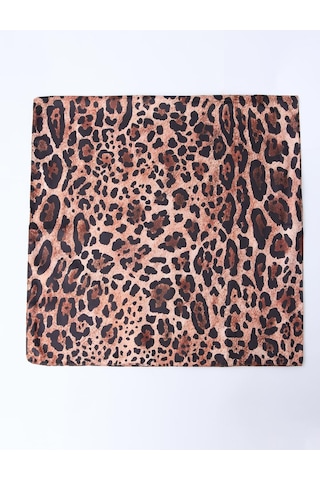 Jimmy Key Kahverengi Leopar Desenli Modern Eşarp 5ww495465800