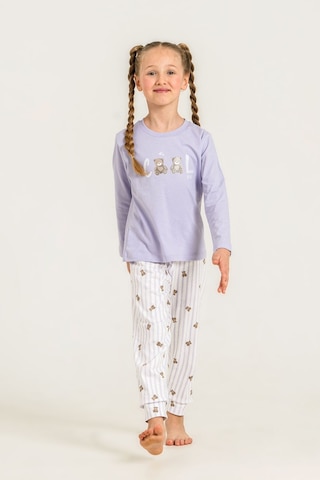 Rolypoly Kız Çocuk Cool Bear Mor Uzun Kol Pijama Takım Rp3912-c-v2 Rp3912-c-v2