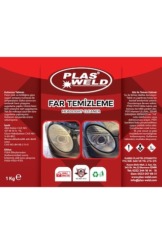 Plas-Weld Far Temizleme Sıvısı N11.1992