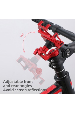Geeksen Alüminyum Bisiklet Telefon Tutucu, Dağ Bisikleti-elektrikli Araçlar İçin, Vites Çubuğu Tipi Siyah, Navigasyon-içecek Teslimi Uygun