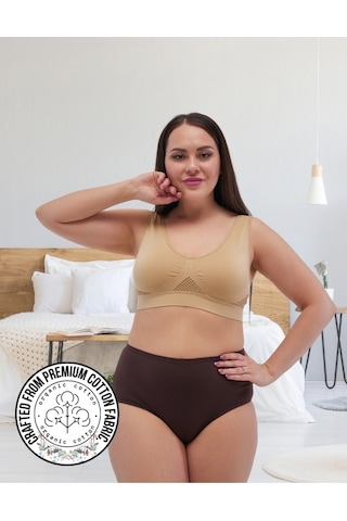 Alya Underwear Kadın Büyük Beden Külot Battal Full Brief, Yüksek Bel 5xl, 6xl, 7xl 5 Farklı Renk 1 Pakette Çok Renkli