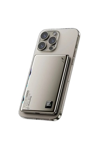 Mepa Newface Pw555 5.000 Mah Dijital Göstergeli 18w Type-c Ve 15w Kablosuz Şarj Pd Hızlı Şarj Magsafe Powerbank - T