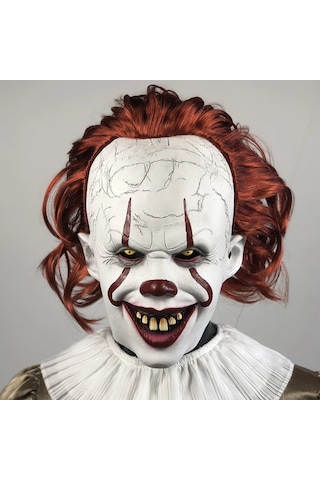Ürpertici Pennywise Joker Maskesi Cosplay Korku Evil Şeytan Diğer