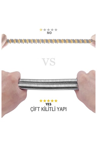Paslanmaz Kopmaz Patlamaz Kaliteli Çelik Duş Hortumu - 150cm