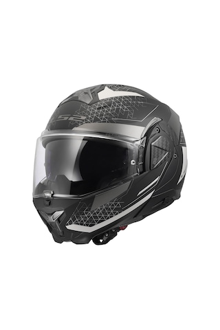 Ls2 Advant 2 Astral Çene Açılır Kask Mat Gri - Siyah