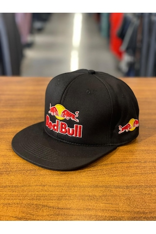 Hamze Redbull Siyah Kanvas Hiphop Snapback Rapper Basket Cap Şapka