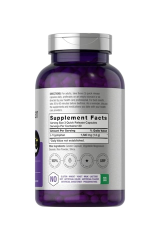 Horbäach L Tryptophan 1500mg 240 Capsul. Usa Menşei. 4047