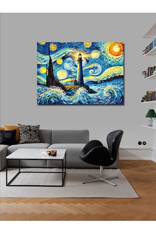 Kanvas Tablo Yıldızlı Gece Deniz