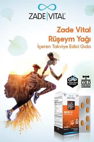 Zade Vital Ruşeym Yağı 500mg 60 Yumuşak Kapsül