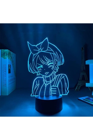 3d İllüzyon Lambası Anime Kız Arkadaş Kirala Sarashina Ruka Figürlü Gece Lambası Çocuklar İçin Yatak Odası Dekoru Komodin Renkli Masa Lambası Çok Renkli