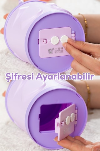 Porsima 044-1 Pvc Şifreli Kilitli Unicorn Kumbara Lila 11x18,5cm