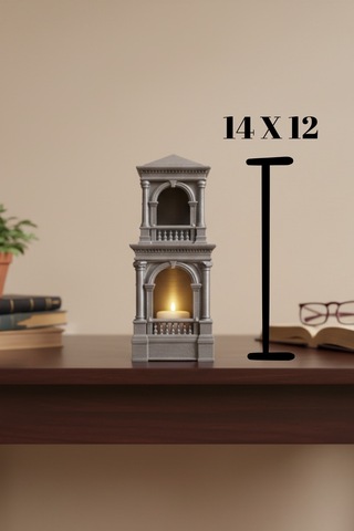 Oxyteez Dekoratif Tasarım Biblo Gri Renk Reçine Tasarım Ev Ve Ofis Dekorasyonu